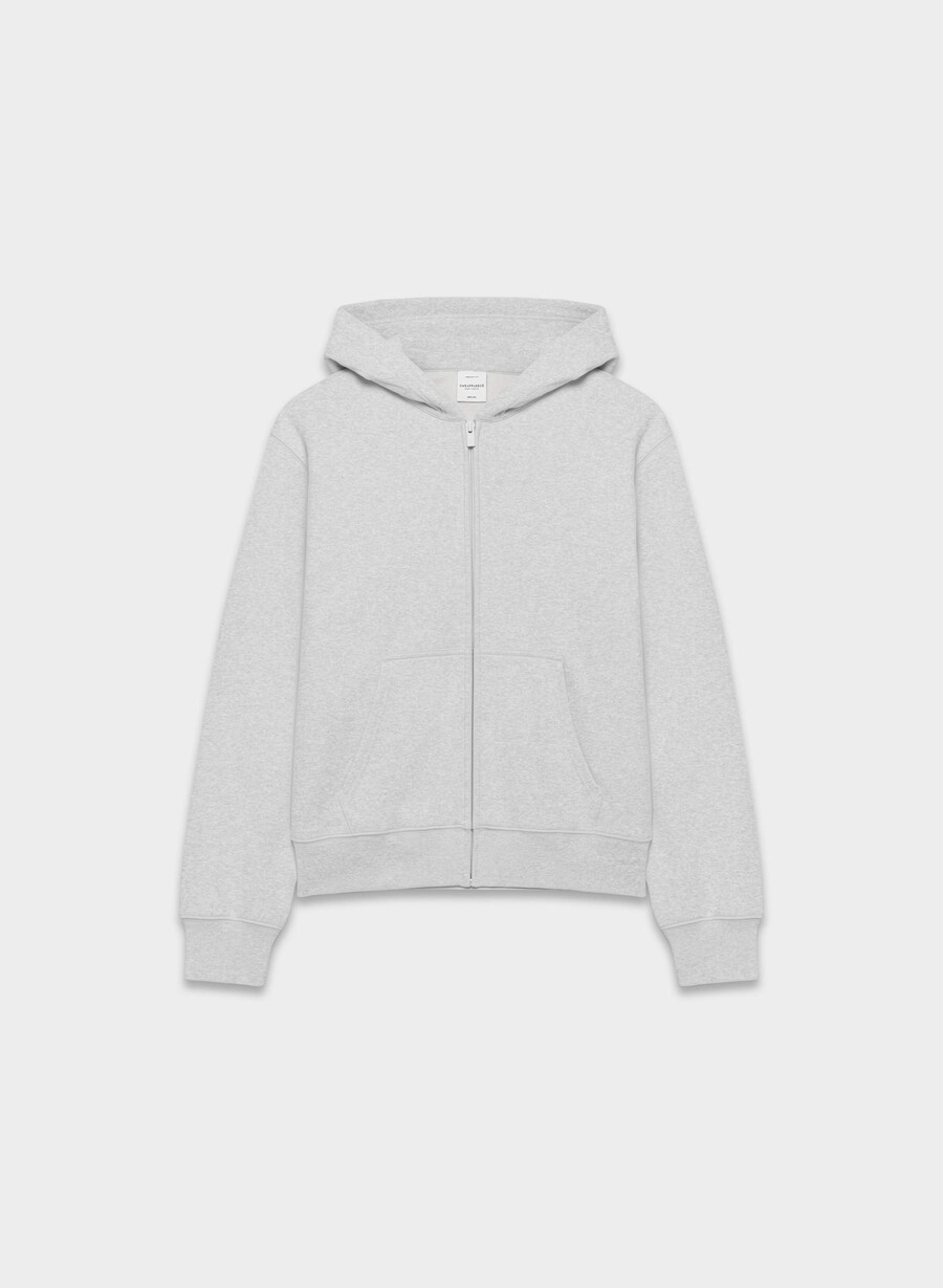 koselig hettegenser med fleece perfekt glidelås heather chrome