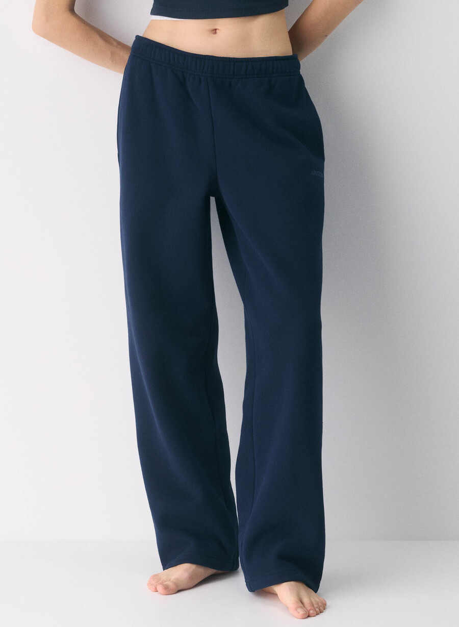 koselig sweatfleece mega straight joggebukse admiral