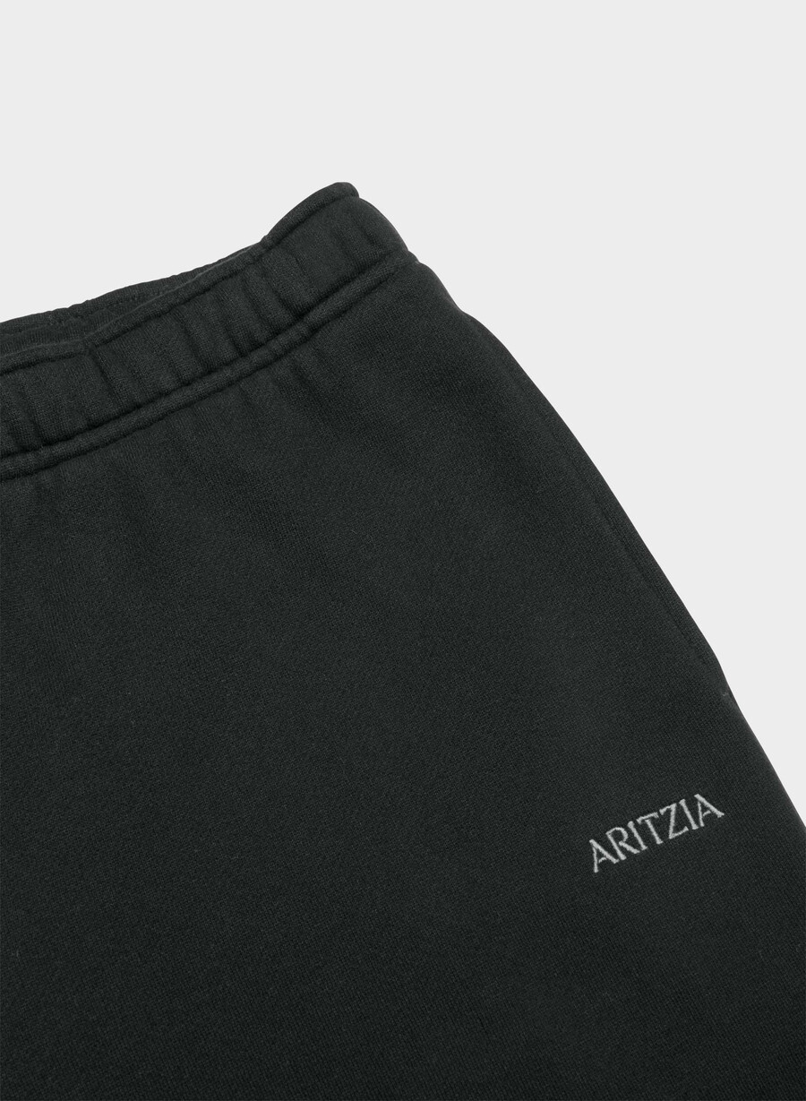 cozy sweatfleece mega straight joggebukse svart