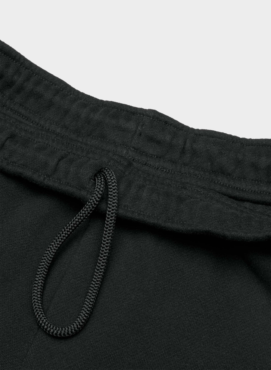 cozy sweatfleece mega straight joggebukse svart