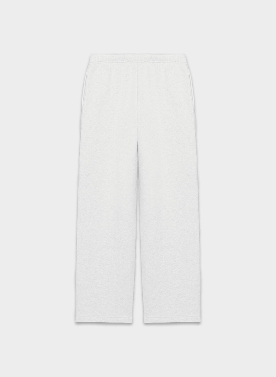 cozy sweatfleece mega straight joggebukse hvit
