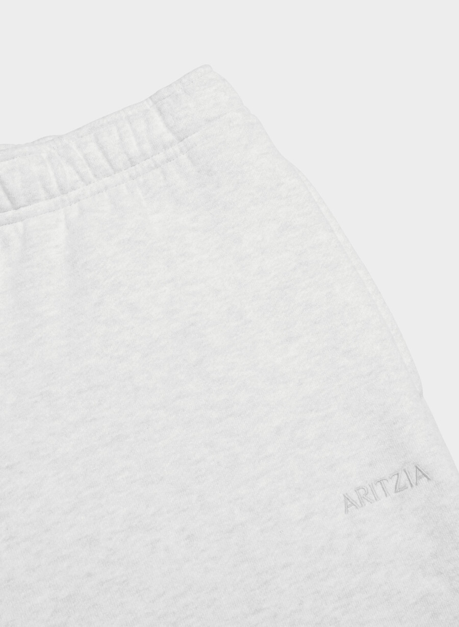 cozy sweatfleece mega straight joggebukse hvit