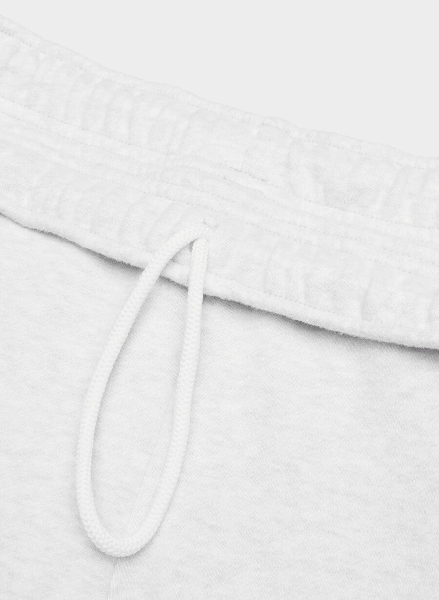 cozy sweatfleece mega straight joggebukse hvit