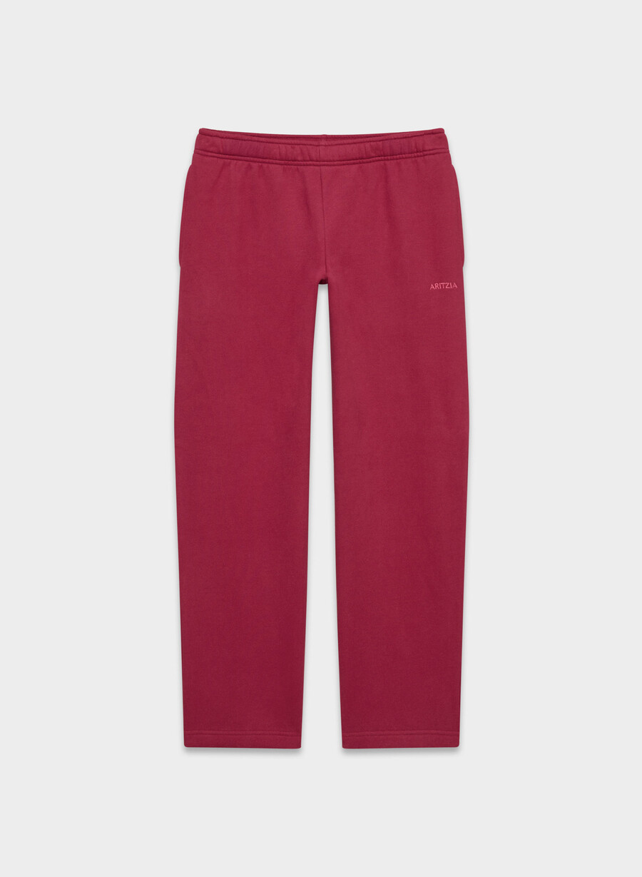 cozy sweatfleece mega straight joggebukse juicy rose