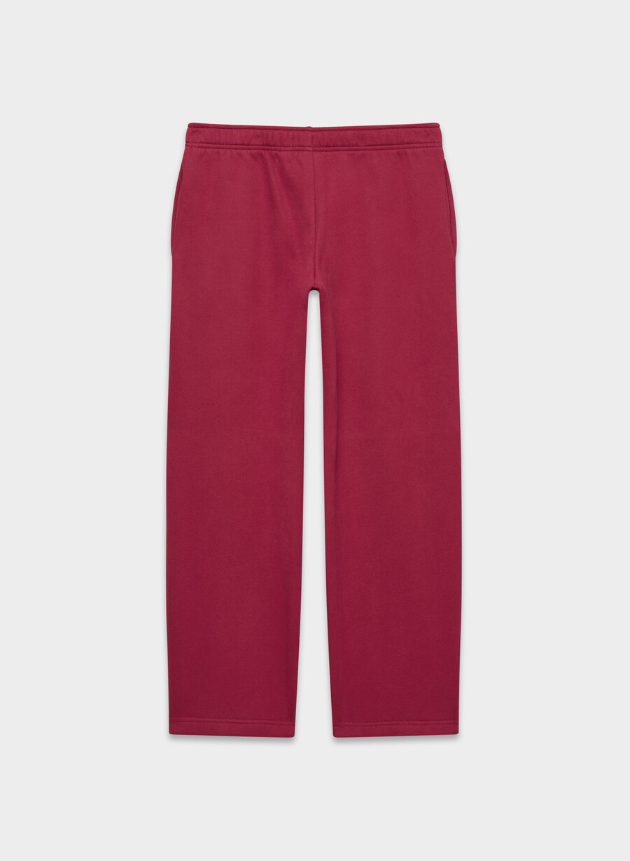 cozy sweatfleece mega straight joggebukse juicy rose