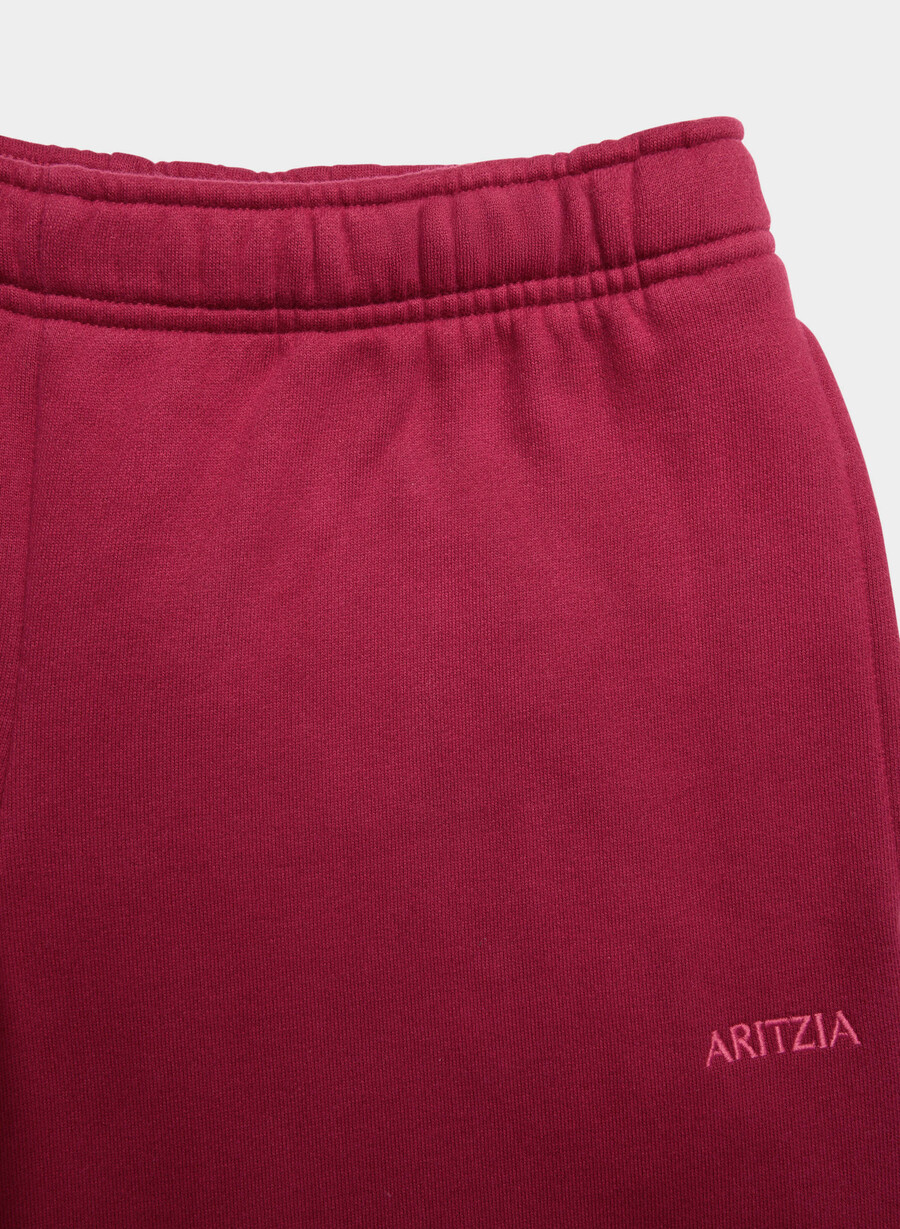 cozy sweatfleece mega straight joggebukse juicy rose