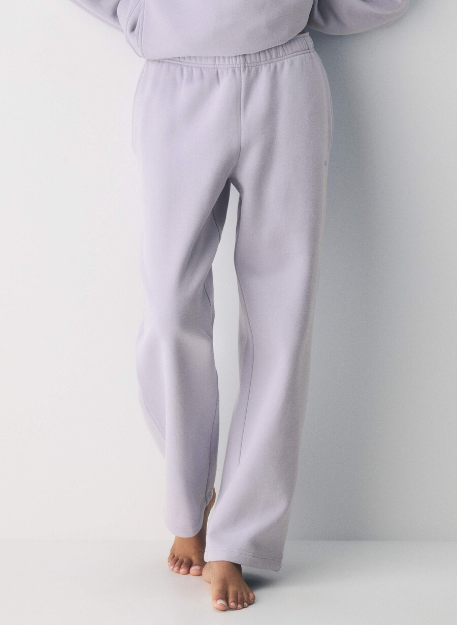 cozy sweatfleece mega straight joggebukse wildblomstrØs