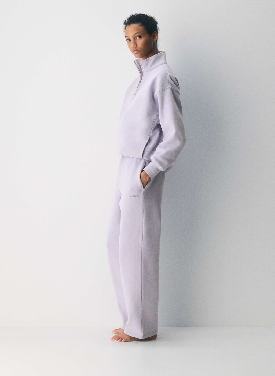cozy sweatfleece mega straight joggebukse wildblomstrØs