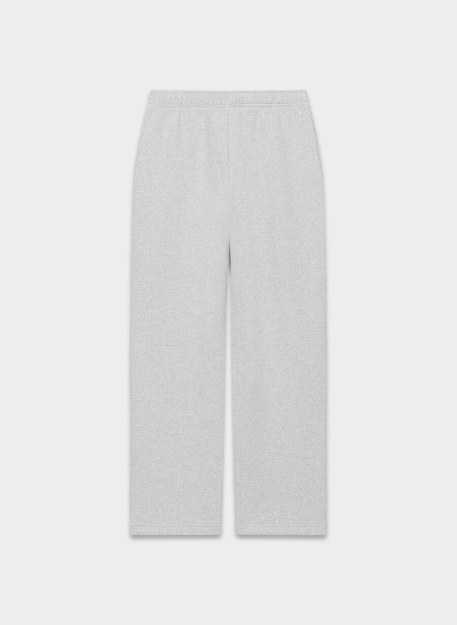 cozy sweatfleece mega straight joggebukse meleret krom
