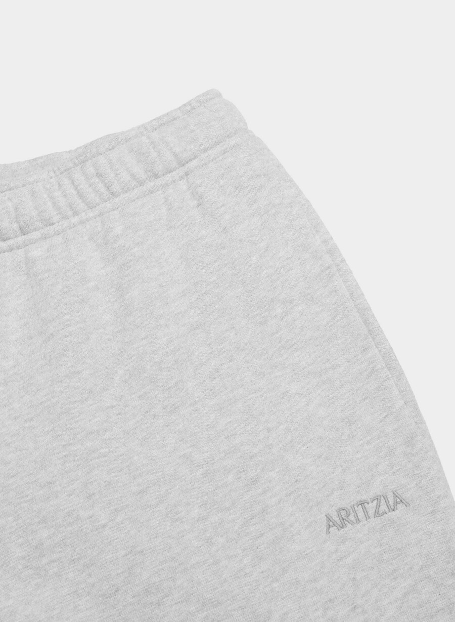 cozy sweatfleece mega straight joggebukse meleret krom
