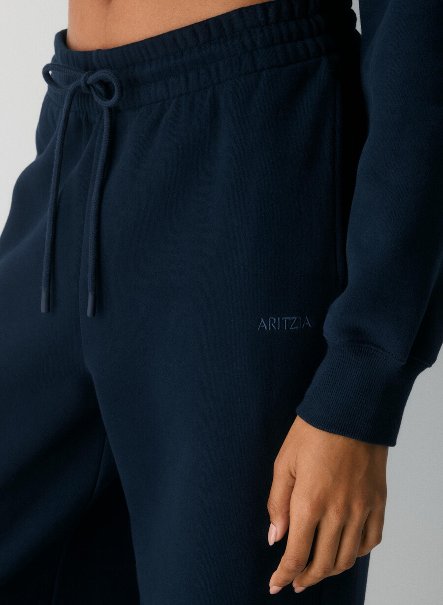 koselig fleece boyfriend bred joggebukse admiral
