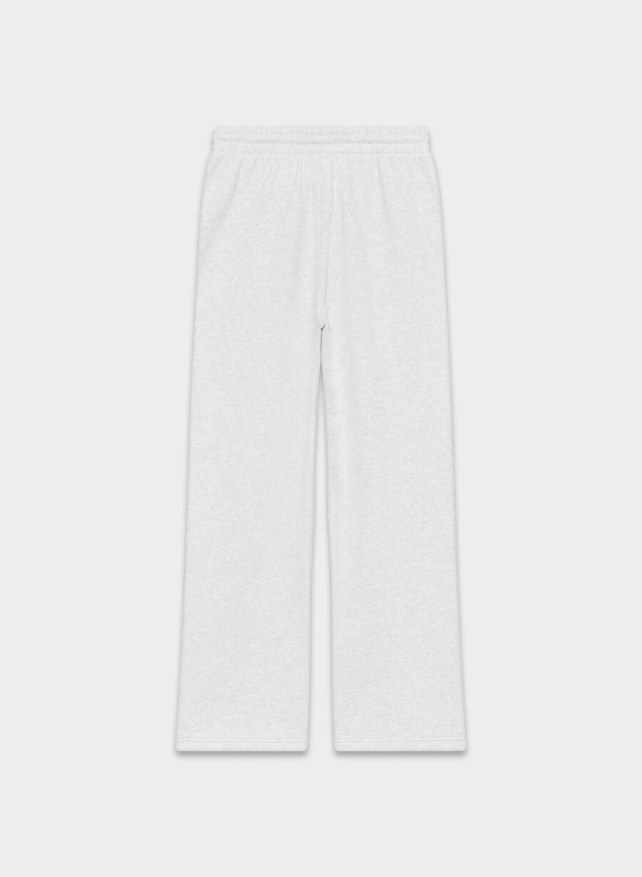 koselig svettefleece kjæreste bred joggebukse heather cloud white