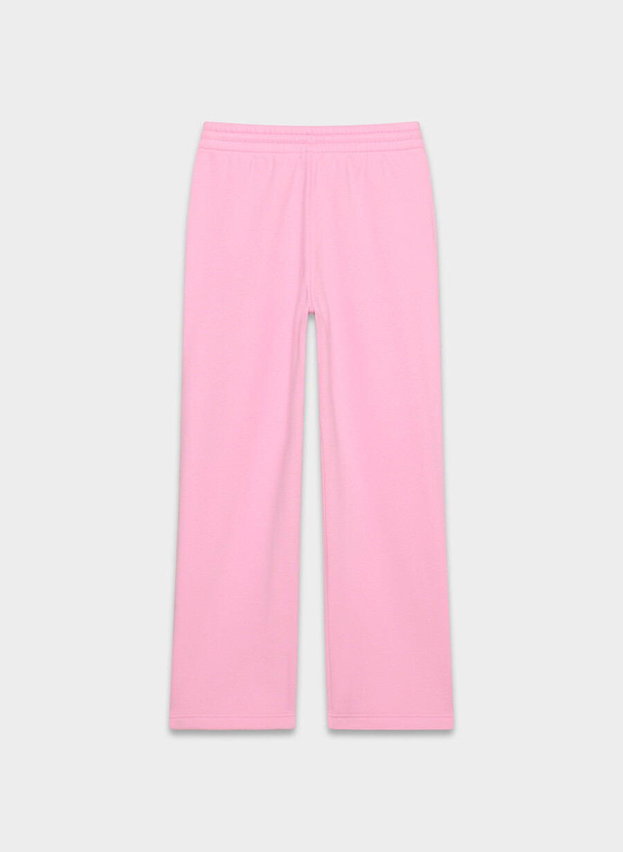 koselig fleece boyfriend bred joggebukse morganittrosa