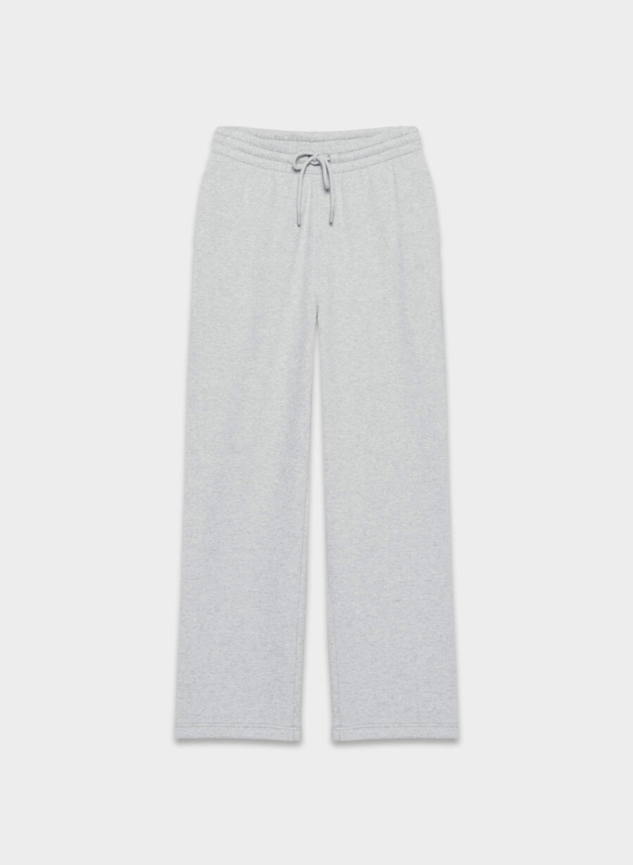 koselig joggebukse i fleece med kjærestemotiv bred myk krom