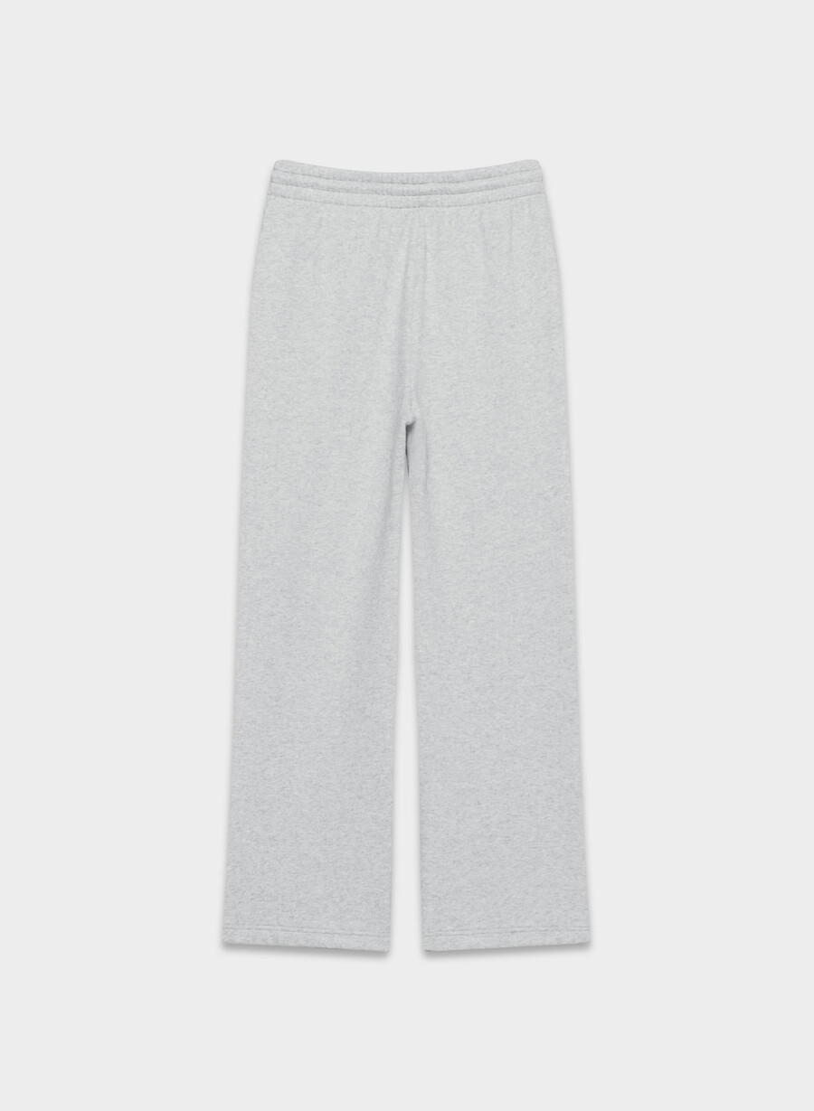 koselig joggebukse i fleece med kjærestemotiv bred myk krom