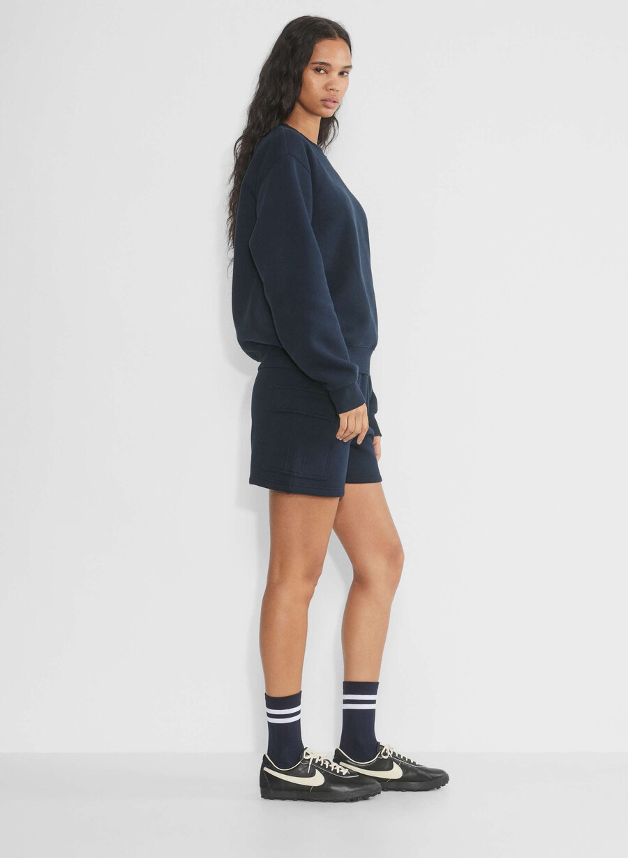 koselig svettefleece mega cargo midtlårsshorts admiral