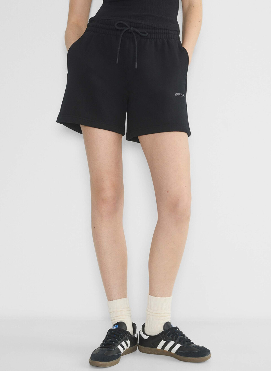 koselig fleece shorts med kjærestemotiv svart