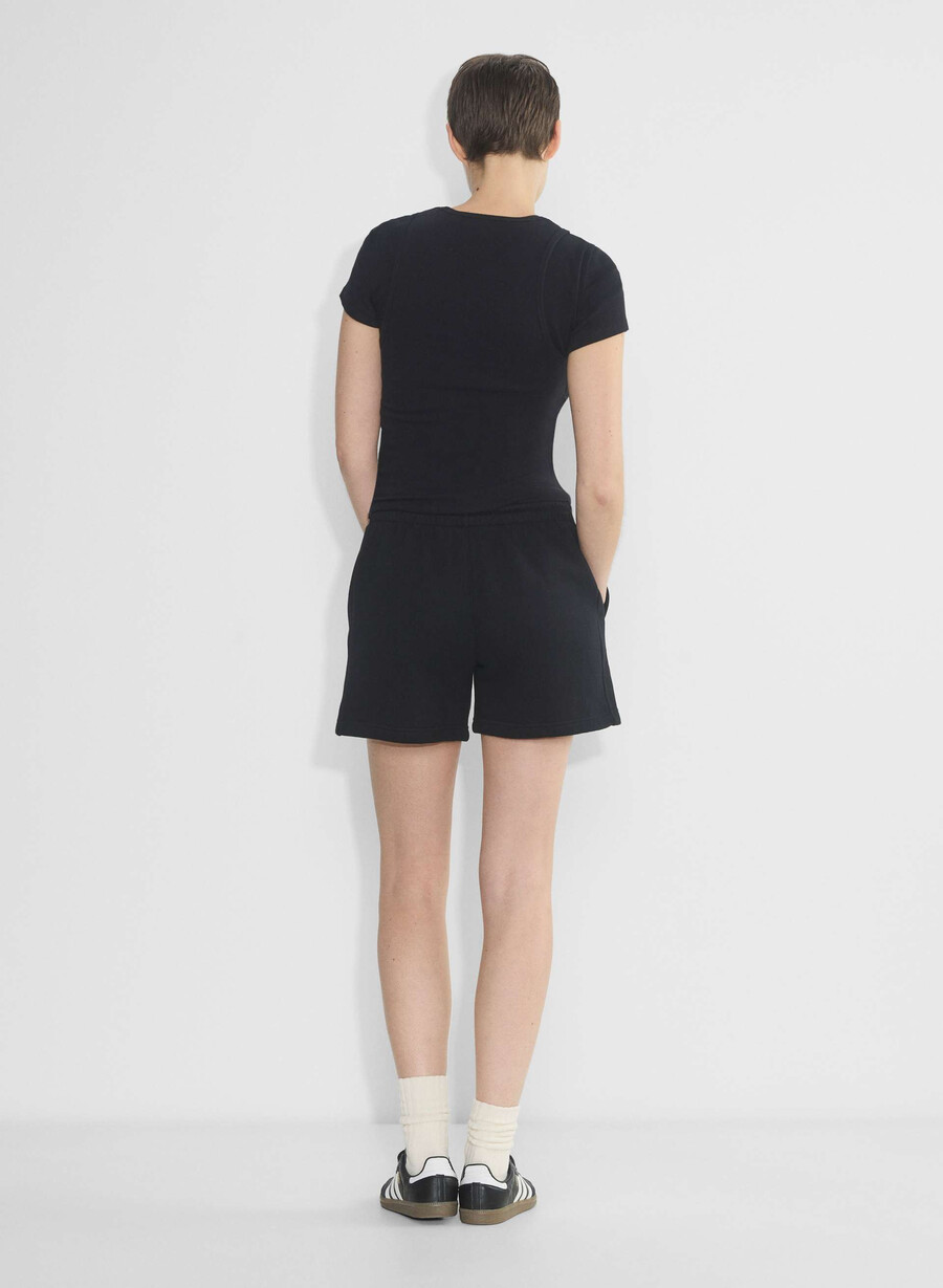 koselig fleece shorts med kjærestemotiv svart