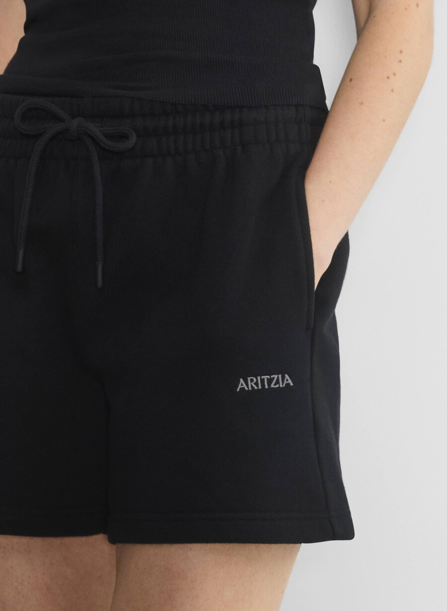 koselig fleece shorts med kjærestemotiv svart