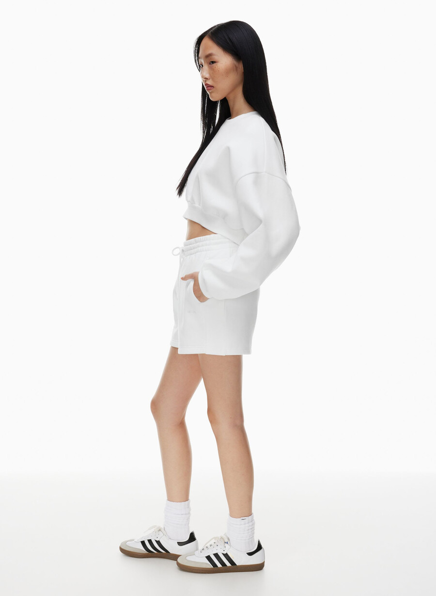 koselig fleece shorts med kjærestelogo hvit