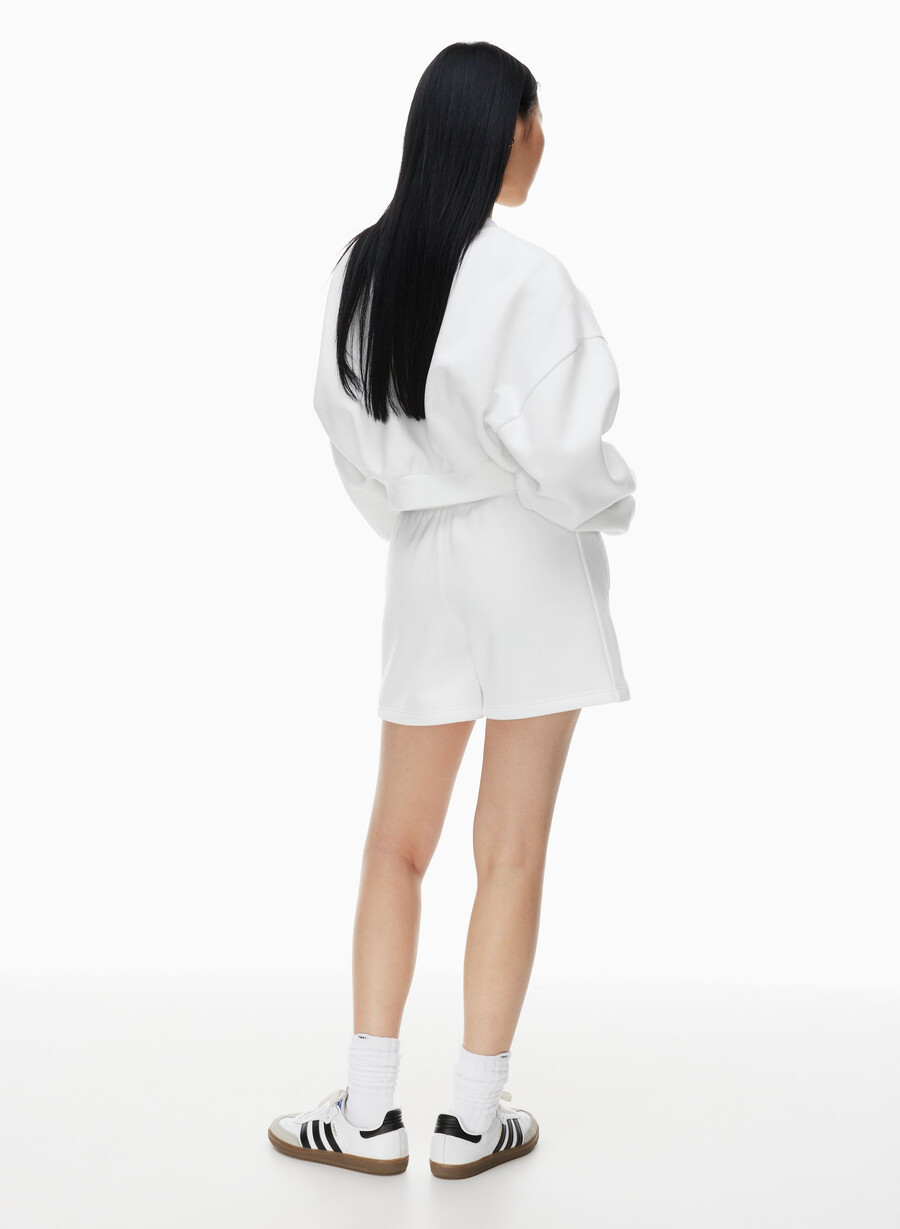 koselig fleece shorts med kjærestelogo hvit