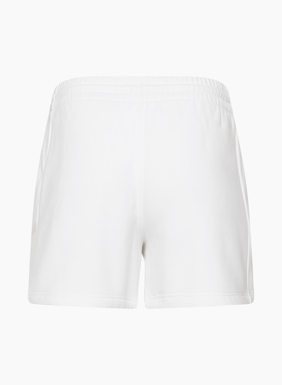 koselig fleece shorts med kjærestelogo hvit