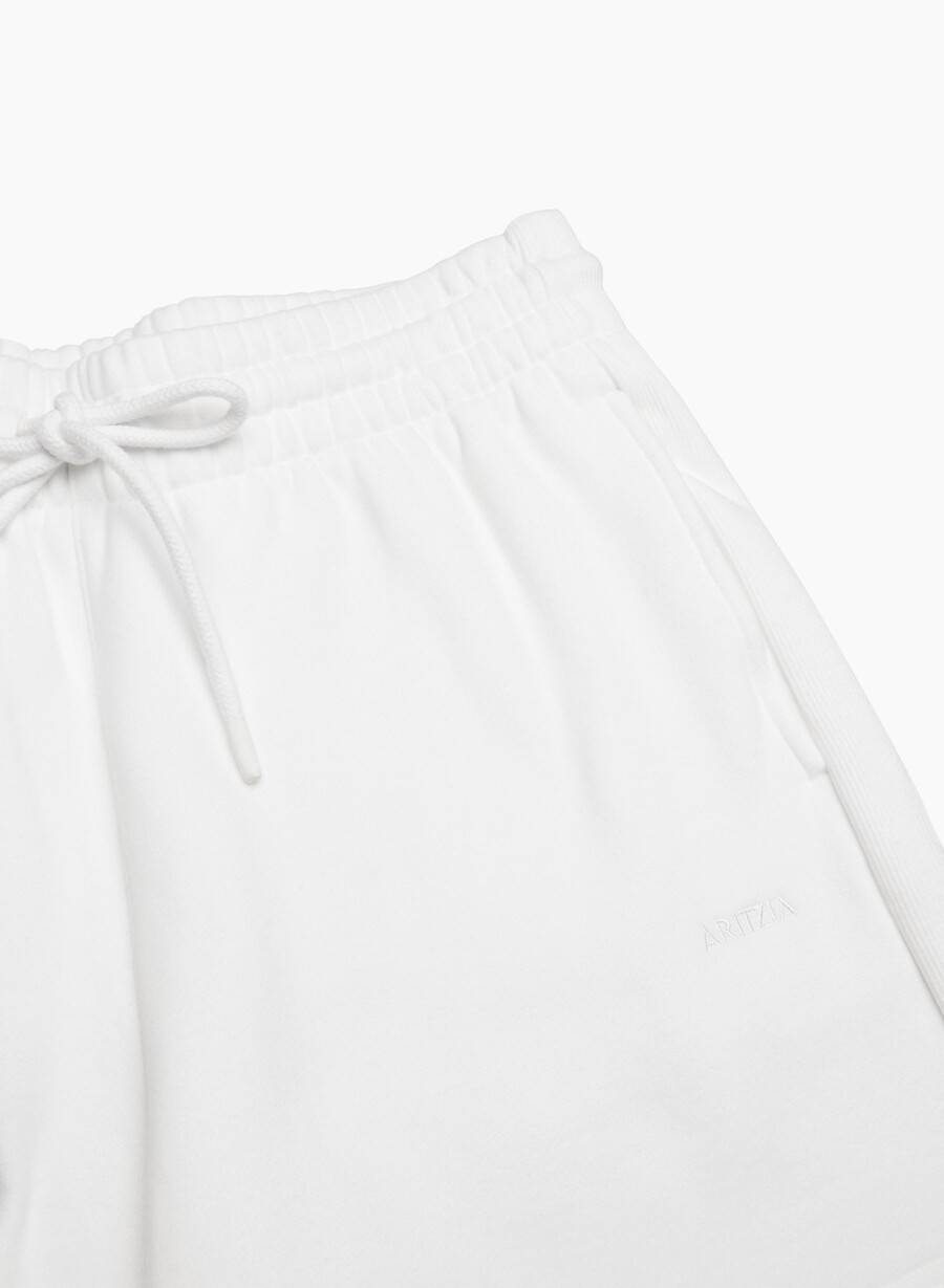 koselig fleece shorts med kjærestelogo hvit