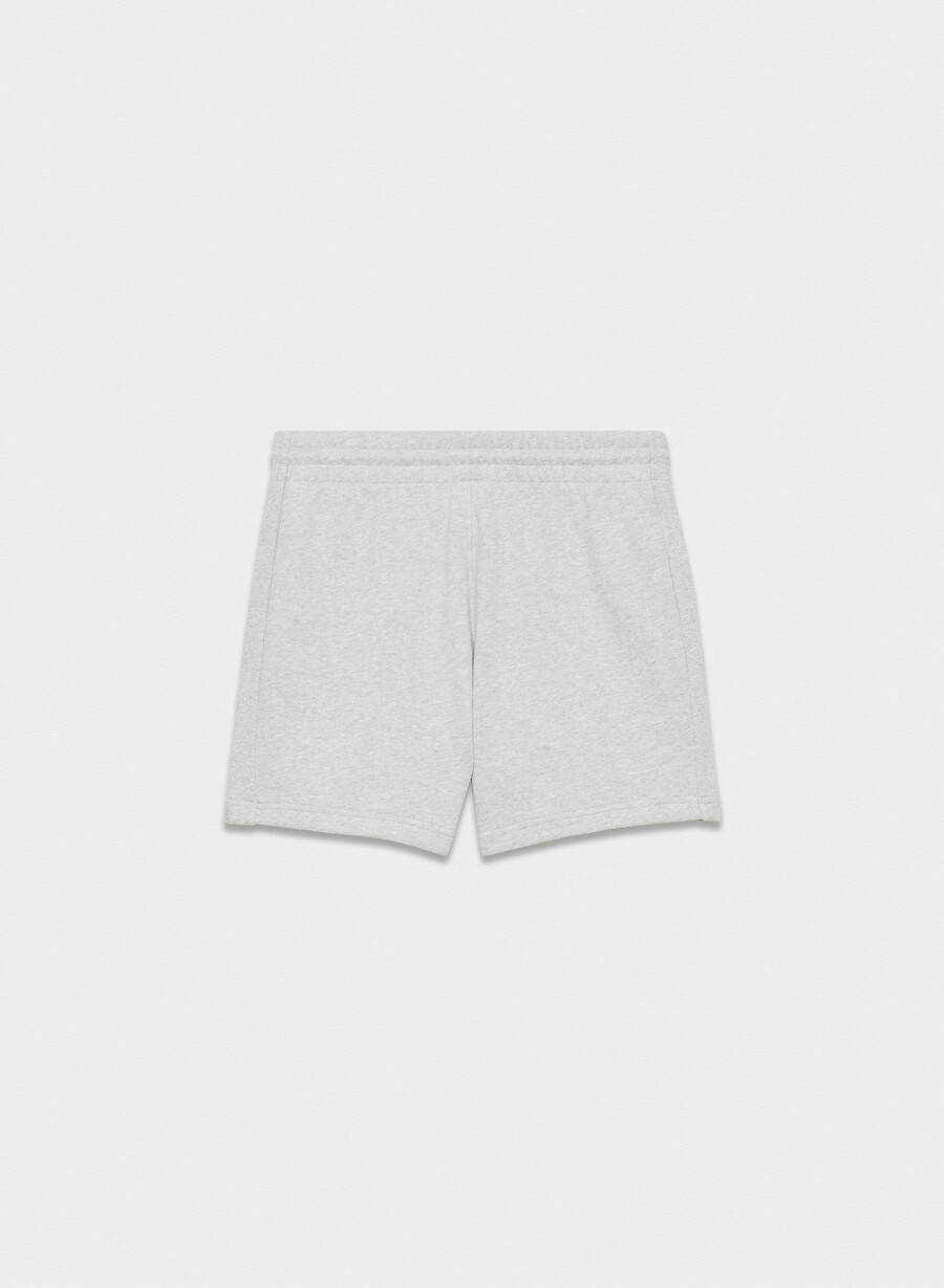 koselig sweatfleece boyfriend midtlårsshorts heather chrome