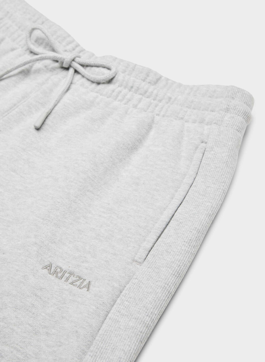 koselig sweatfleece boyfriend midtlårsshorts heather chrome