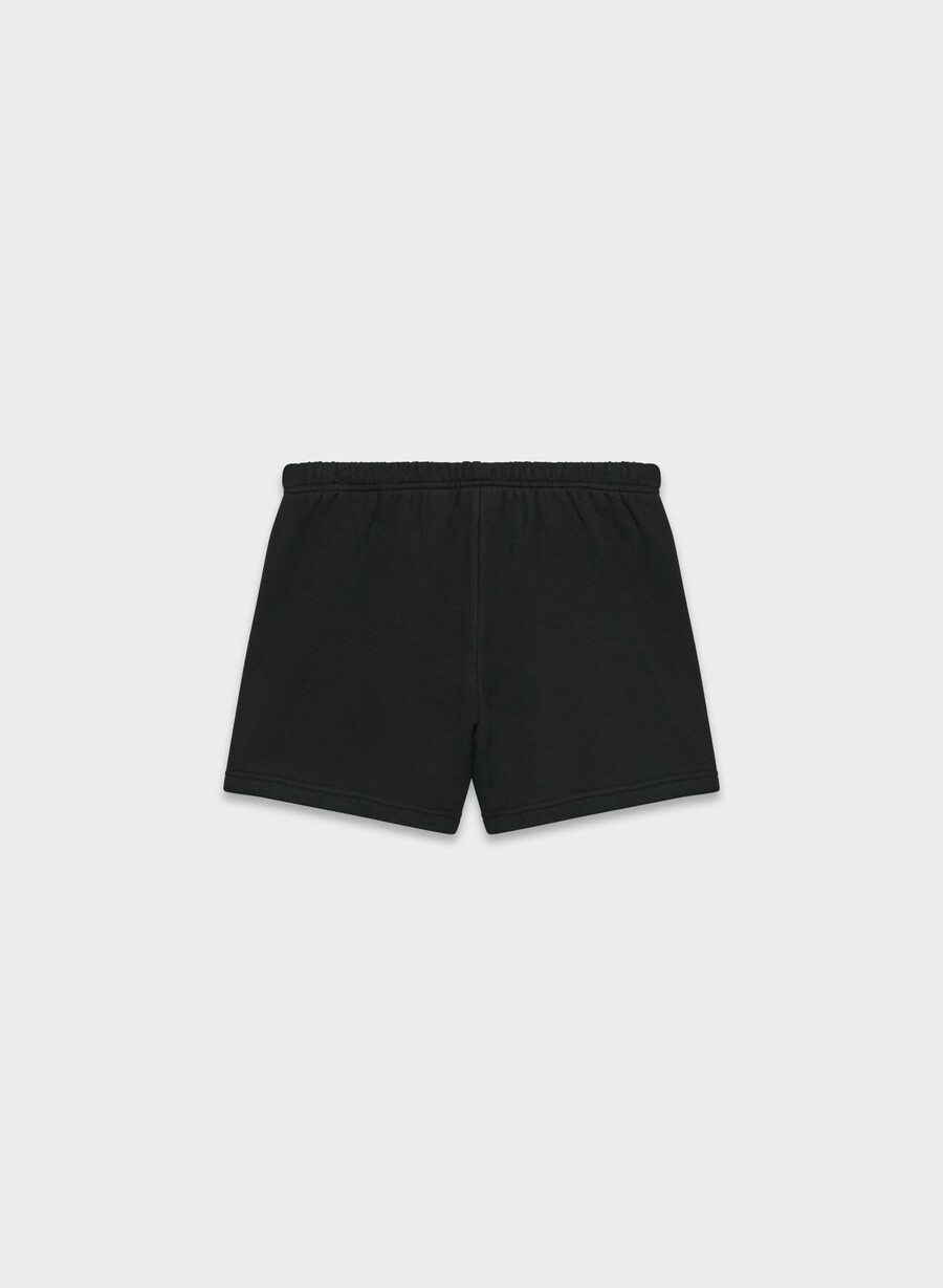 koselig svettefleece perfekt høyttaljet minishorts svart