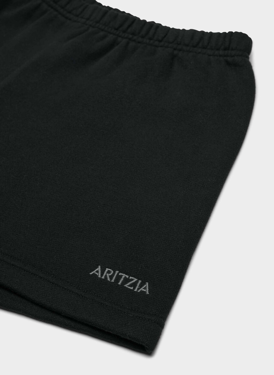 koselig svettefleece perfekt høyttaljet minishorts svart