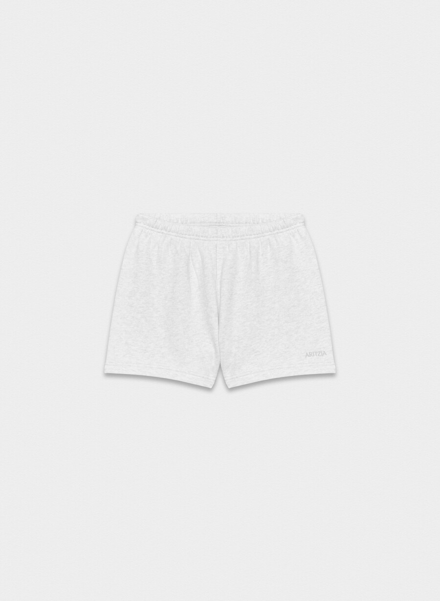 koselig svettefleece perfekt høyttalende minishorts i lyngblå med skyer