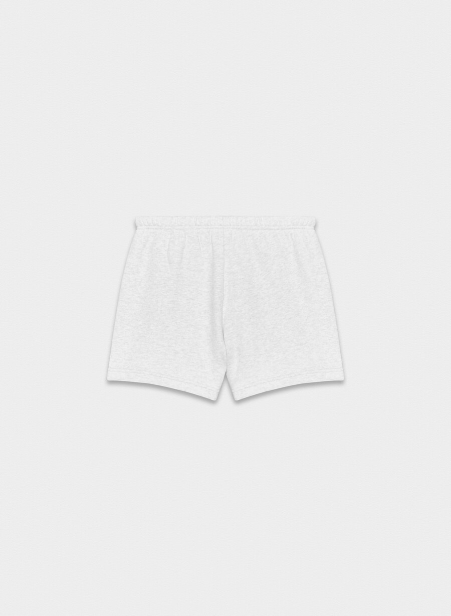koselig svettefleece perfekt høyttalende minishorts i lyngblå med skyer