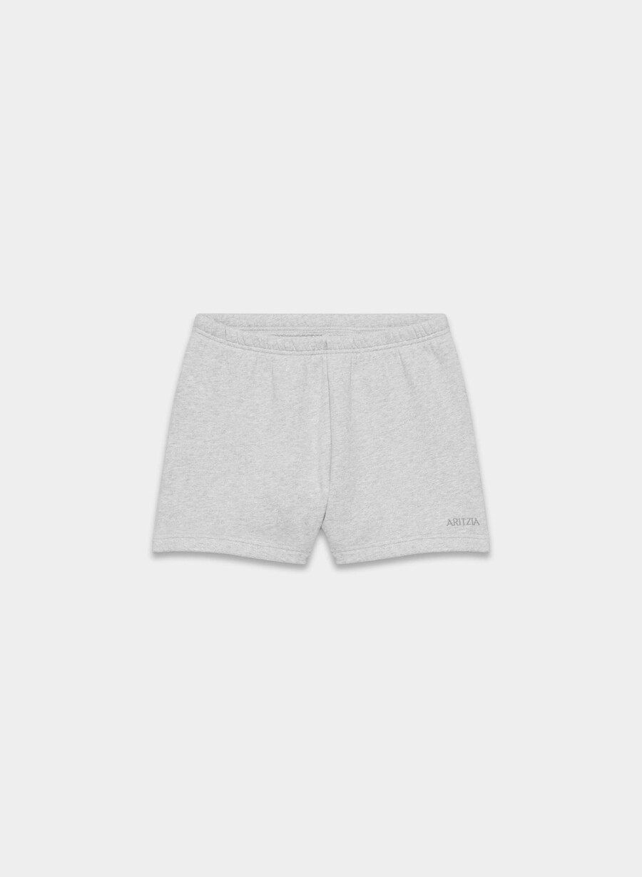 koselig svettefleece perfekt høyttaljet minishorts i melange med krom