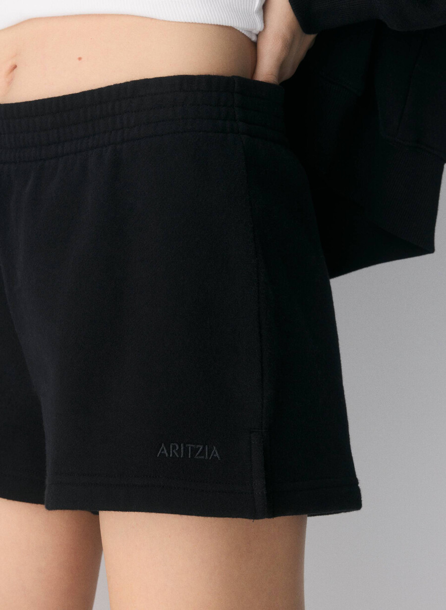 koselig svettefleece perfekt mikroshorts svart