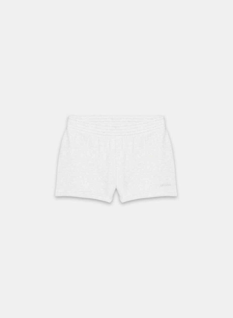 koselig svettefleece perfekt mikroshorts heather cloud white