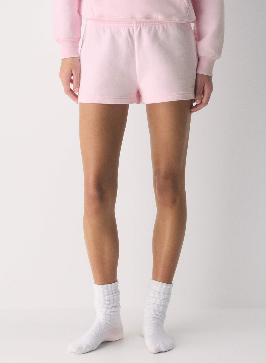 koselig svettefleece perfekt mikroshorts villa rosa