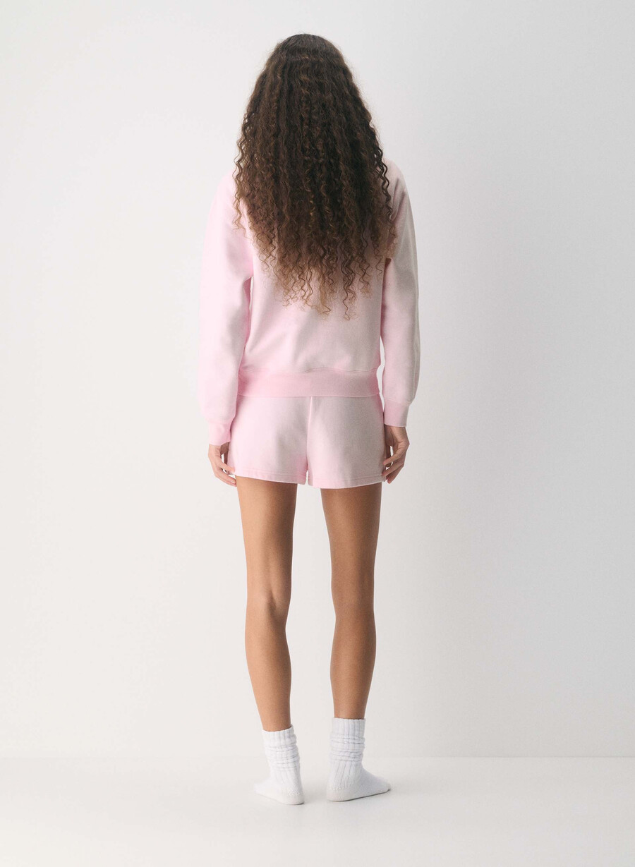 koselig svettefleece perfekt mikroshorts villa rosa