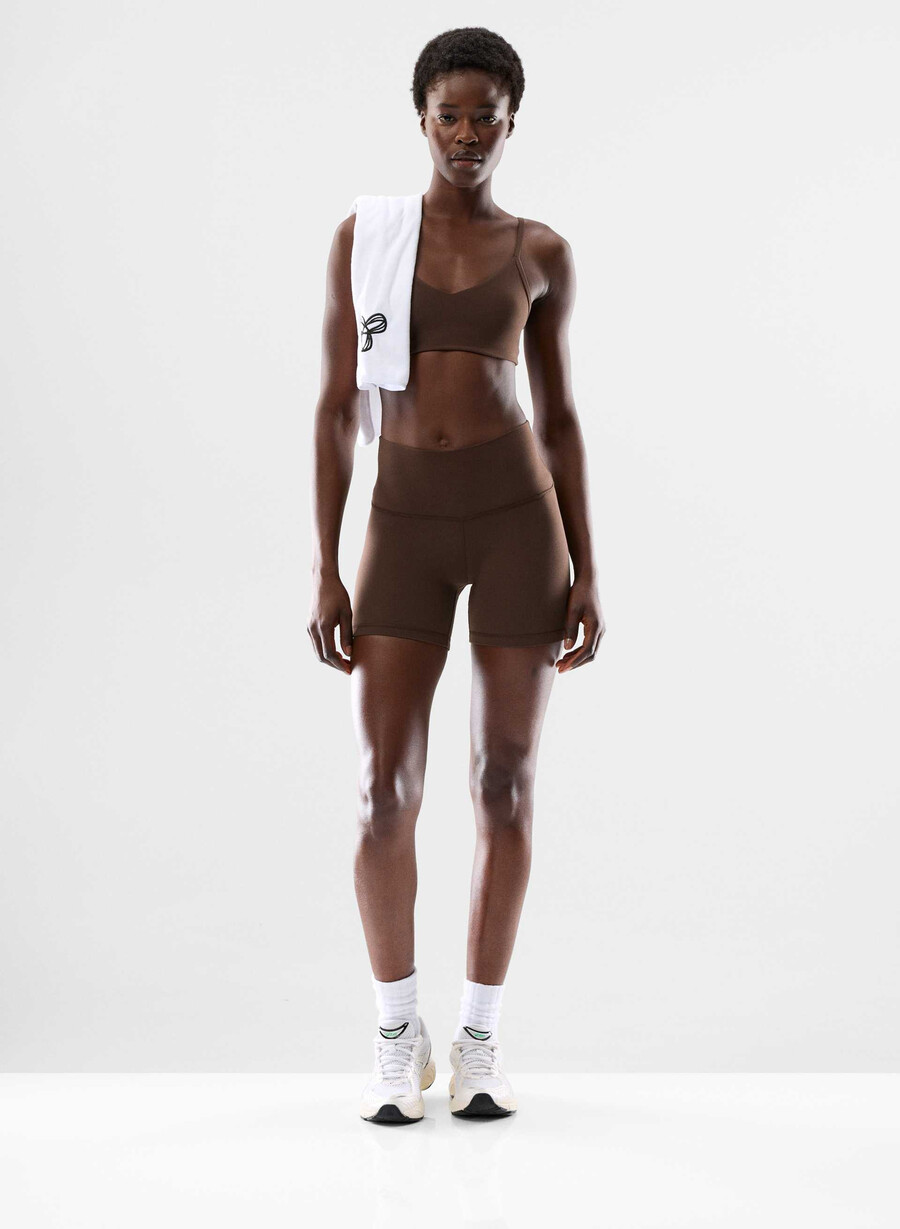 butter cheeky high-rise 13 cm shorts mokkabrun