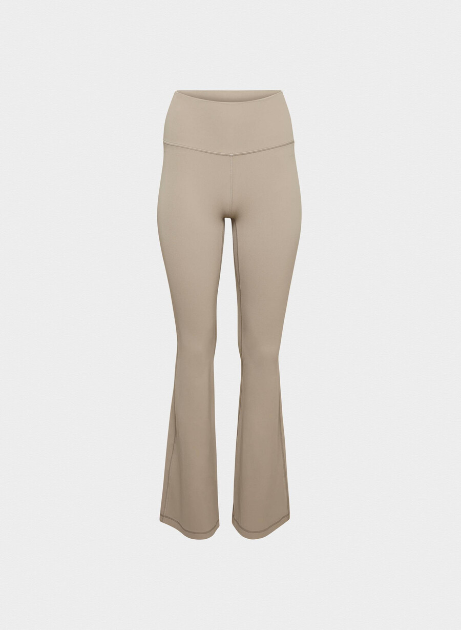 butter frekk høy-rise flare leggings nomad taupe