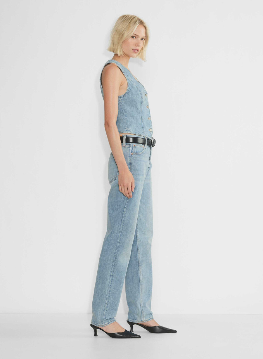 denim forum 90-tallets mia denimvest 7 År bleu taboo