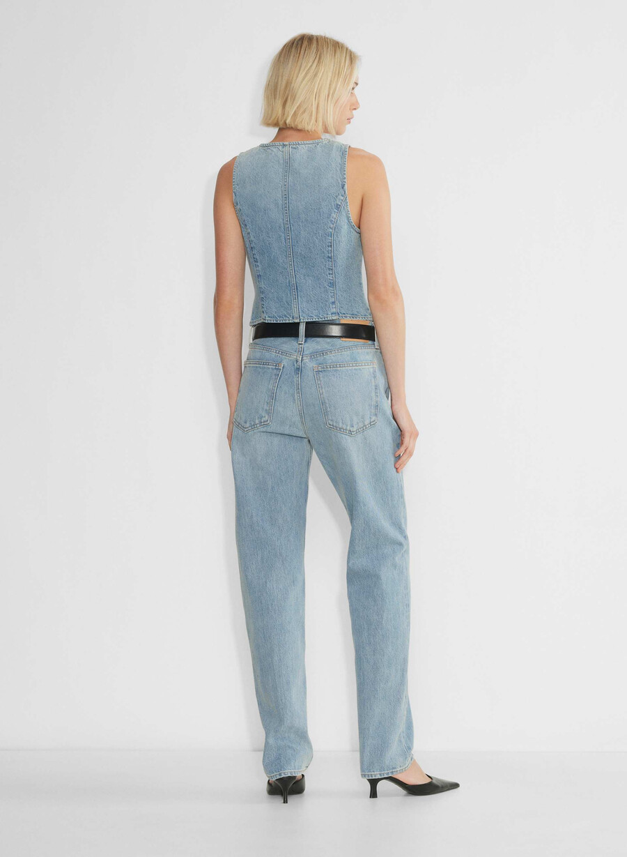 denim forum 90-tallets mia denimvest 7 År bleu taboo