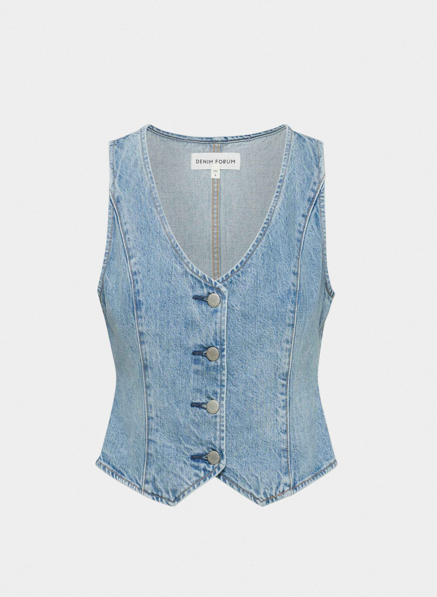 denim forum 90-tallets mia denimvest 7 År bleu taboo