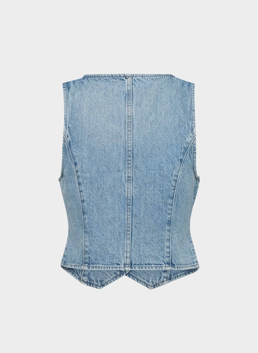 denim forum 90-tallets mia denimvest 7 År bleu taboo