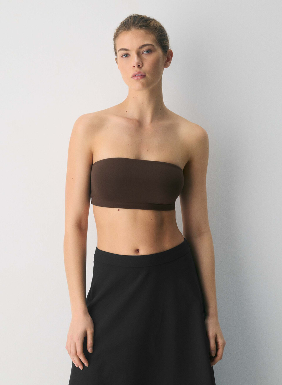 original contour sublime bandeau-topp rik mokkabrun