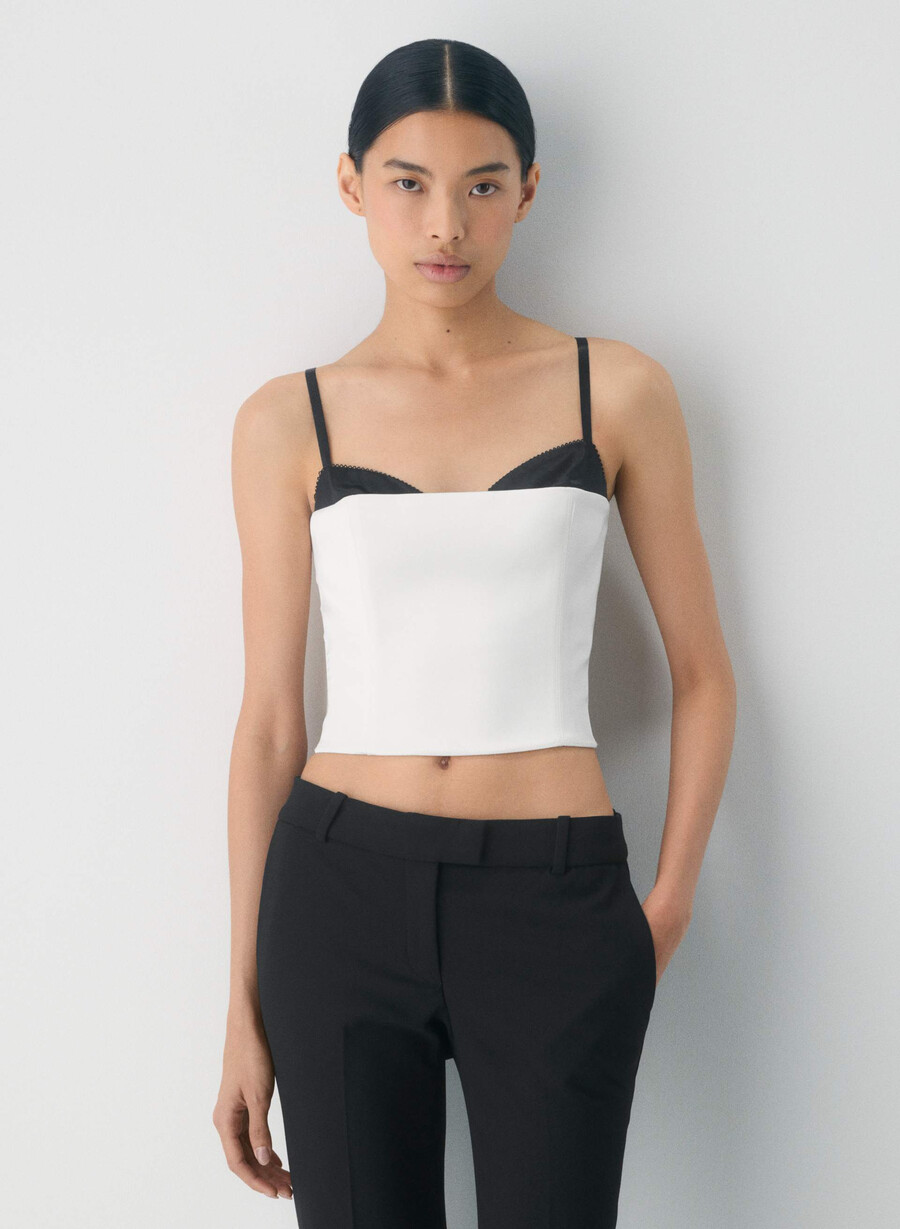 hypnotize sateng-bustier lys bjØrksvart