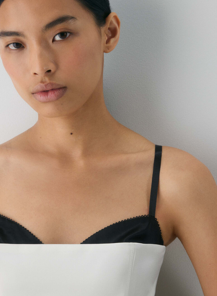 hypnotize sateng-bustier lys bjØrksvart