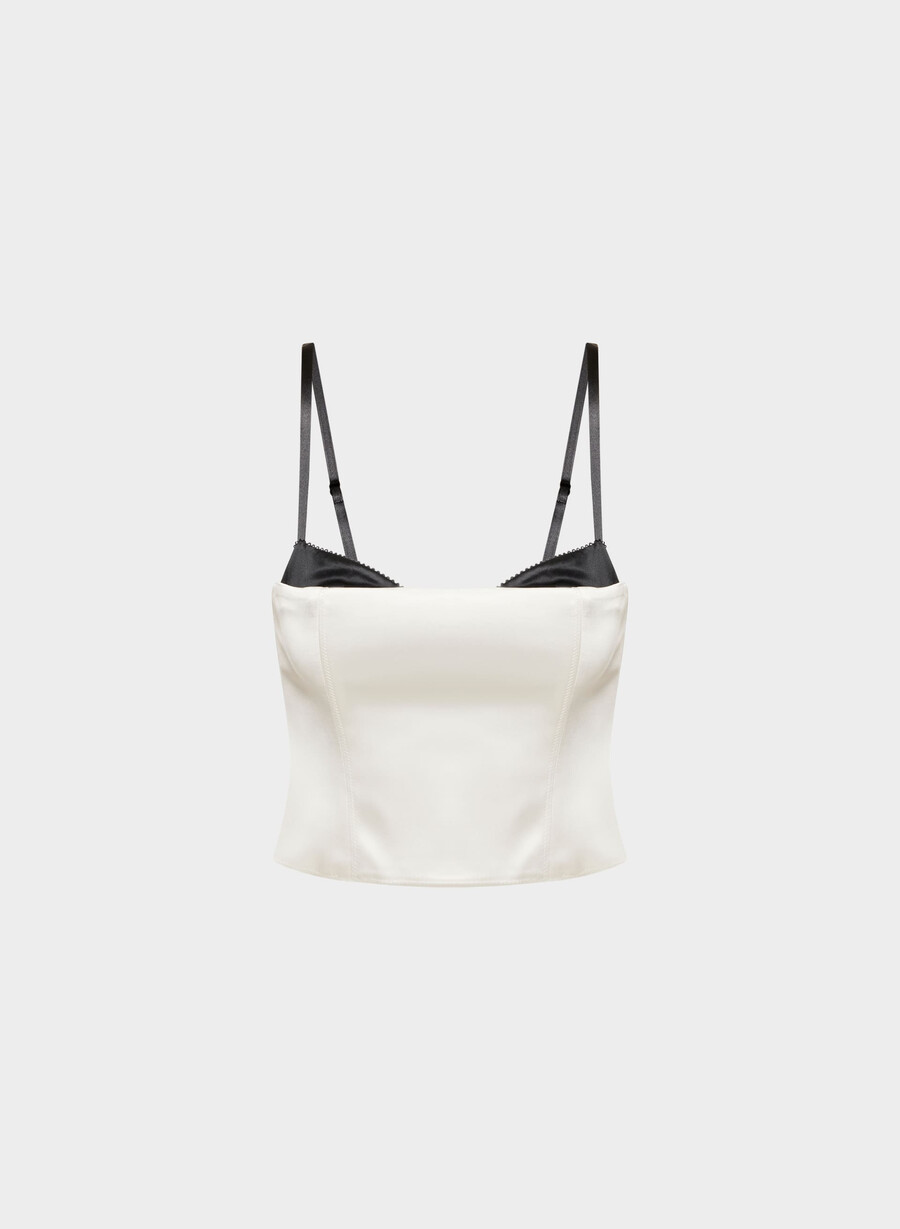 hypnotize sateng-bustier lys bjØrksvart