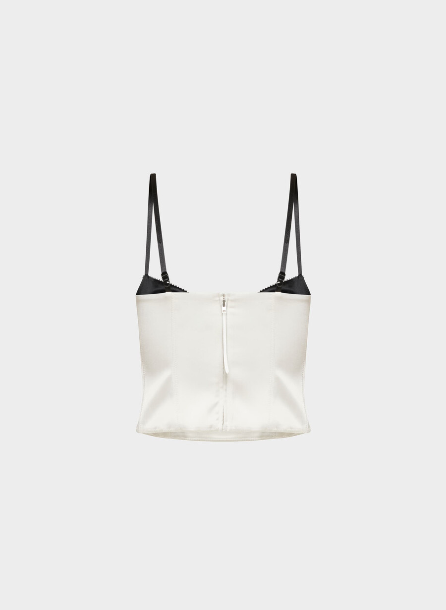 hypnotize sateng-bustier lys bjØrksvart