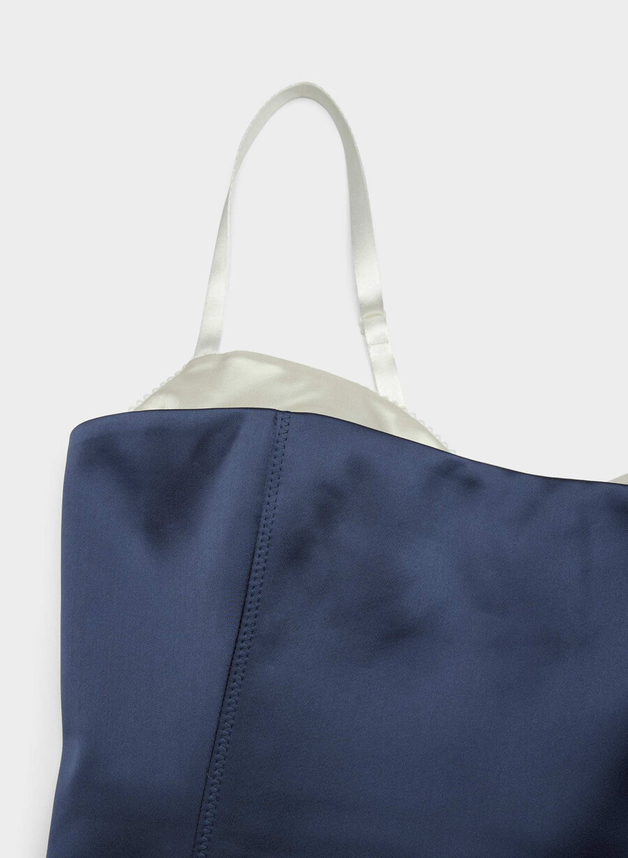 hypnotize sateng-bustier ink navy lt birch